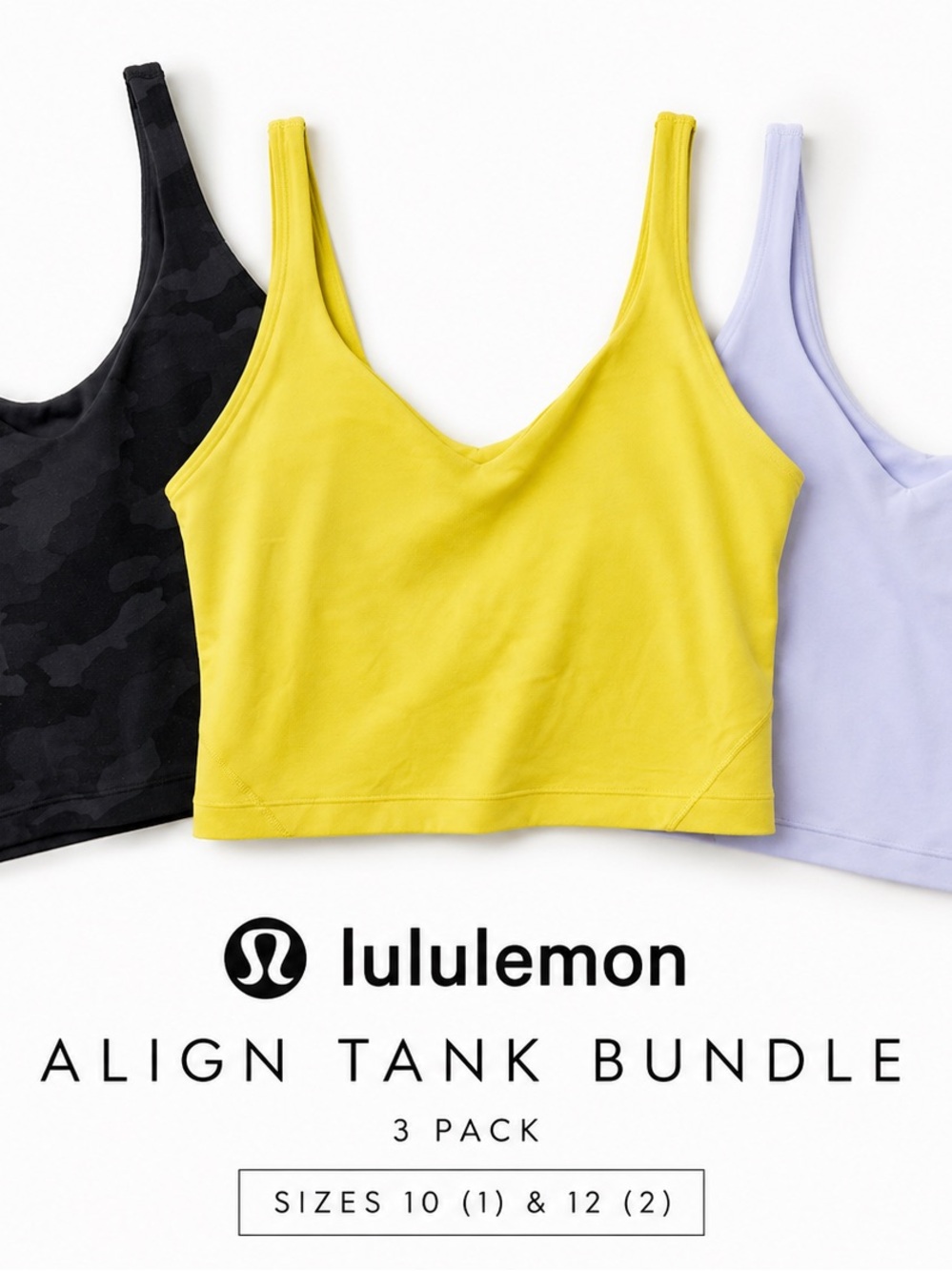 lululemon athletica Align Tank Trio — Yellow, Black, Lavender
